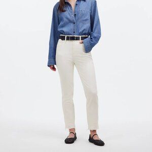 Madewell The Perfect Vintage Jean in Tile White Raw Hem Size 27